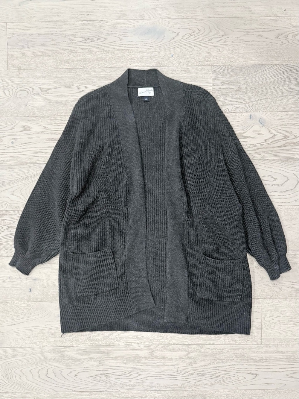 Universal Thread Women’s Open-Front Knit Cardigan in Charcoal Gray Size XL